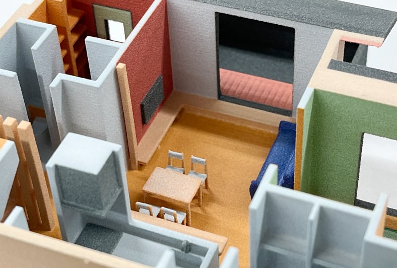 建築模型の間取りのイメージ