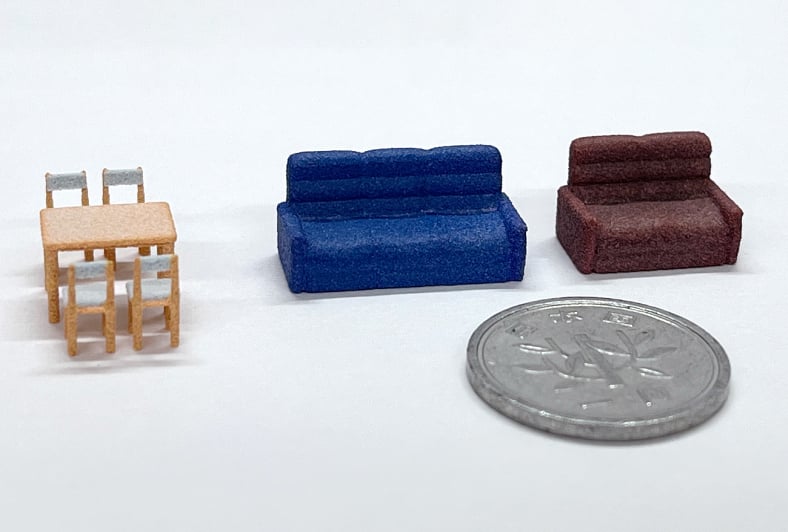 家具模型のサイズ比較