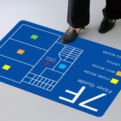 フロアステッカー(フロアサイン)のイメージ