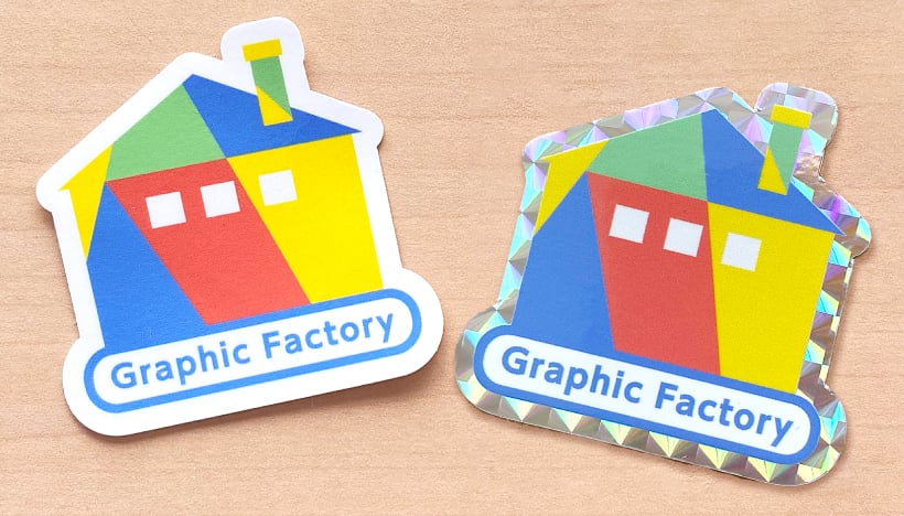 ステッカーのダイカットイメージ