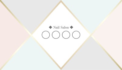 ネイルサロン_ショップカード（おしゃれ）のチラシ・フライヤーデザインテンプレートイメージ