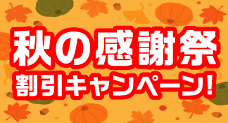 秋の感謝祭 割引キャンペーン!! 35％OFFのイメージ