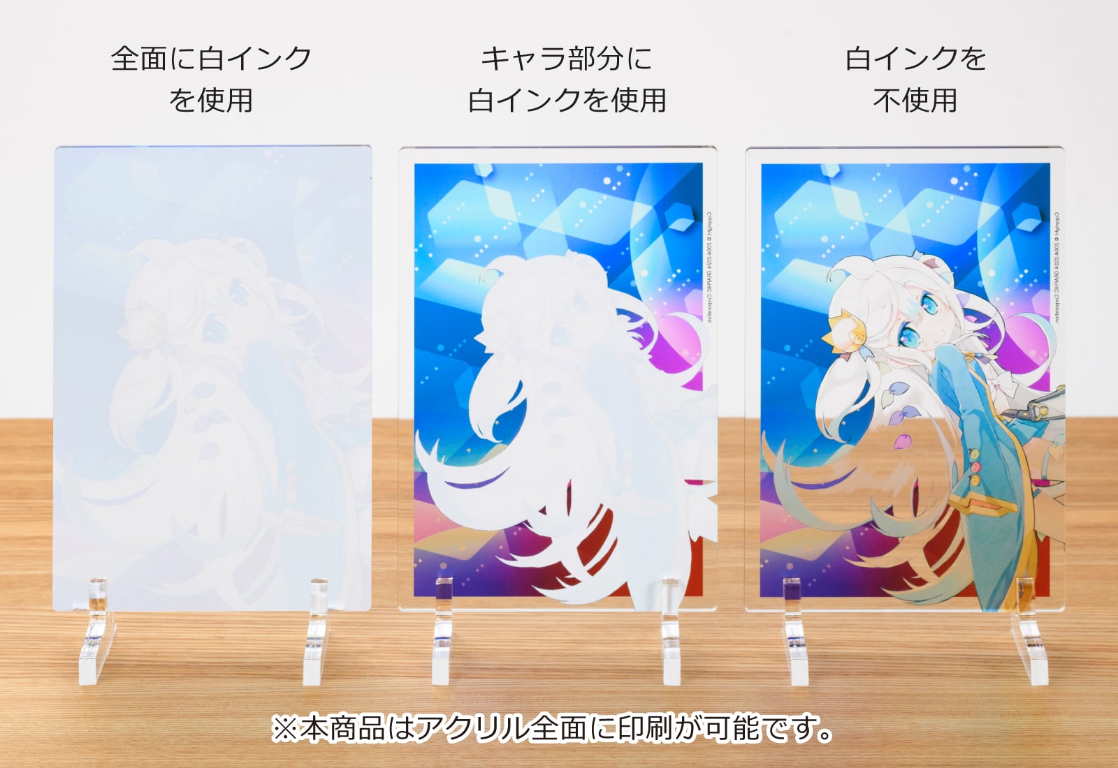 白インクの使用による表現の違い(背面)