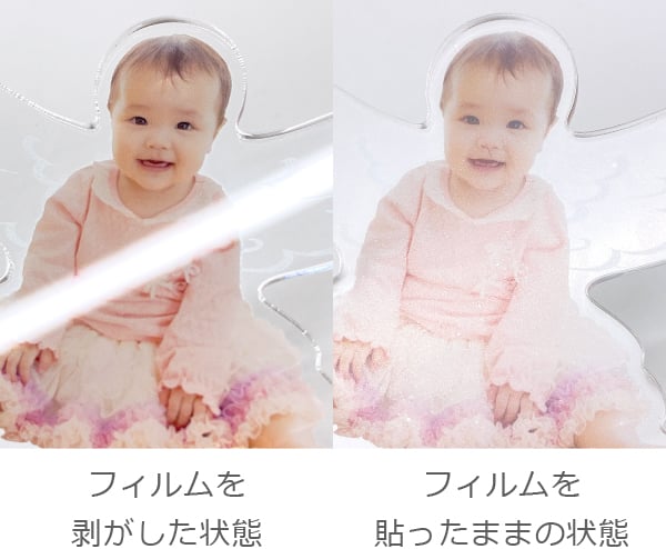 保護フィルムありなしの比較イメージ