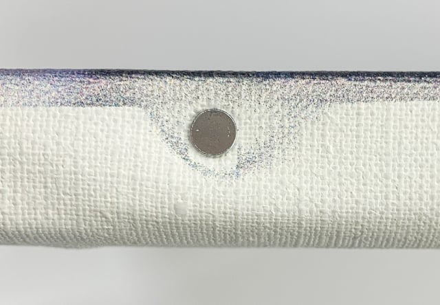 側面への回り込み、インク跡のイメージ