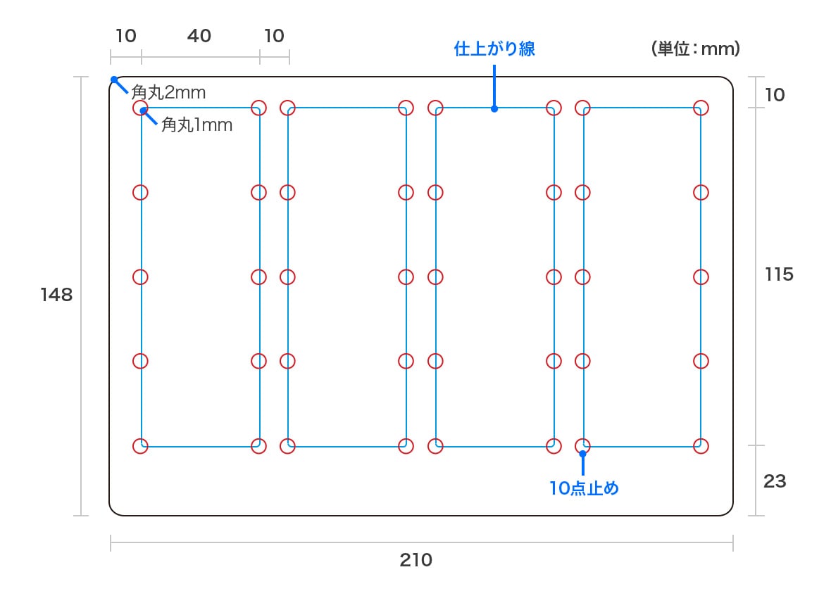 クリアしおりセット 4枚綴りの透明しおり 同人誌印刷 オリジナルグッズ印刷のコミグラ