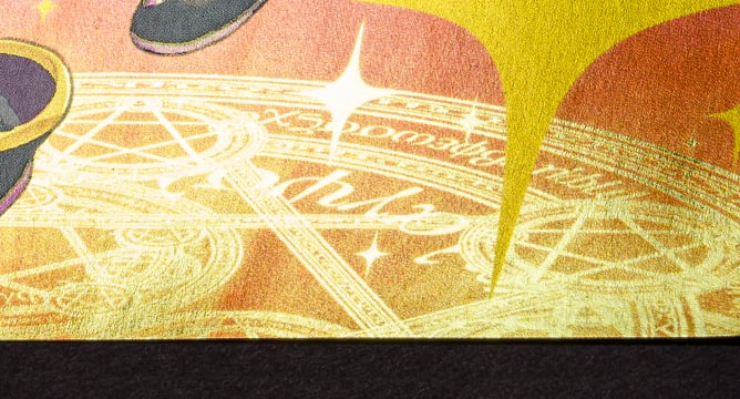 リーズナブルな箔加工でイラストに輝きを! オンデマンド箔