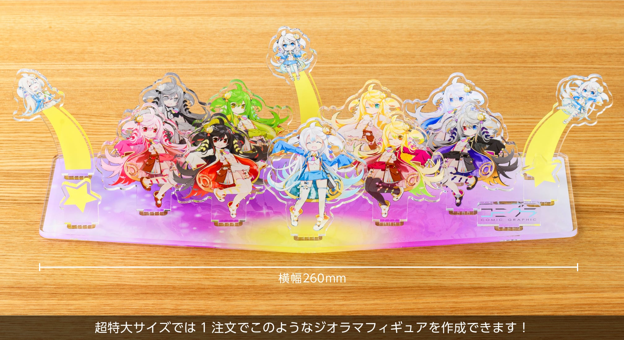 超特大サイズでは1注文でこのようなジオラマフィギュアを作成できます!