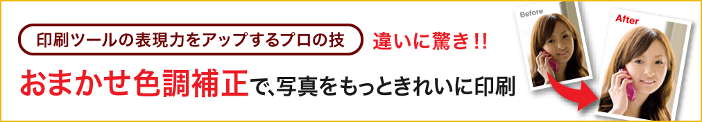 印刷ツールの表現力をアップするプロの技 違いに驚き！ おまかせ色調補正で、写真をもっときれいに印刷