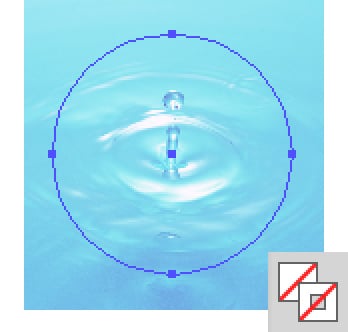 マスクしたい形状のオブジェクトを重ねる