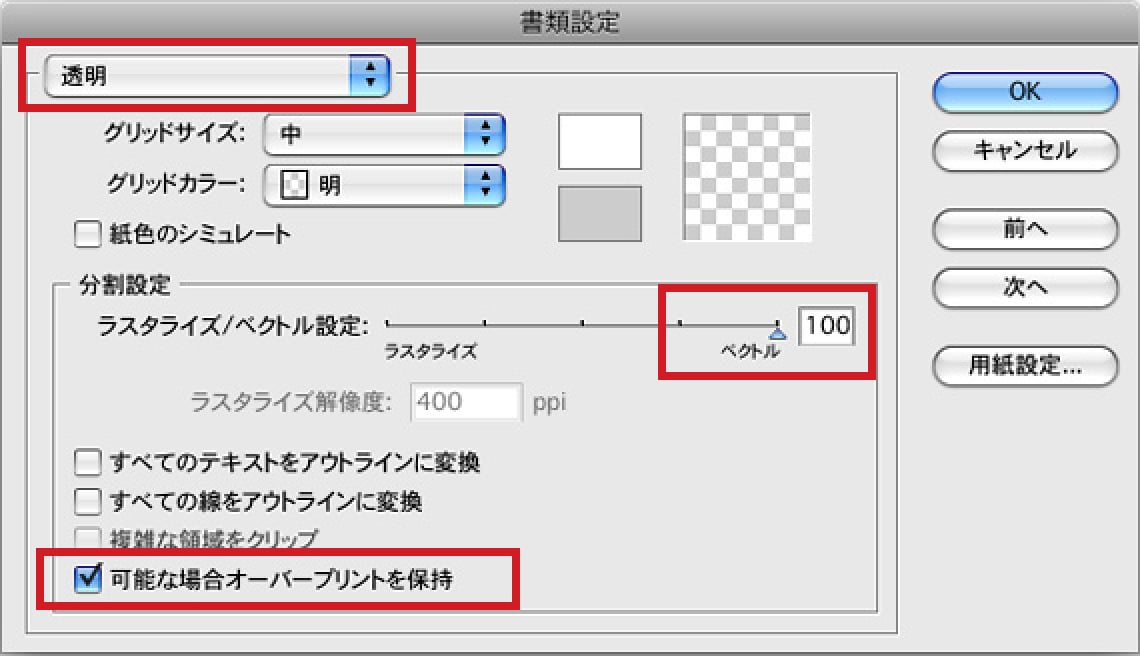 透明効果 Illustrator 透明の分割 統合設定 ネット印刷は 印刷通販 グラフィック