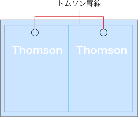 トムソン罫線など印刷されては困るオブジェクトがデザインレイヤーに残っていないか確認してください
