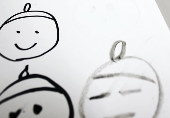 アートポスト紙は書き込みやスタンプには向きません。