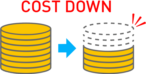 コート紙はやマットコート紙や上質紙と同じく、安価な定番用紙です