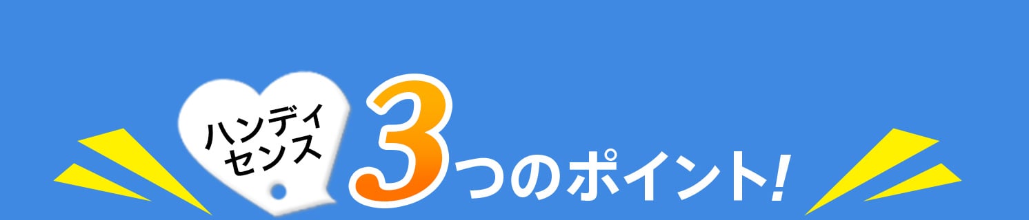 ハンディセンス3つのポイント