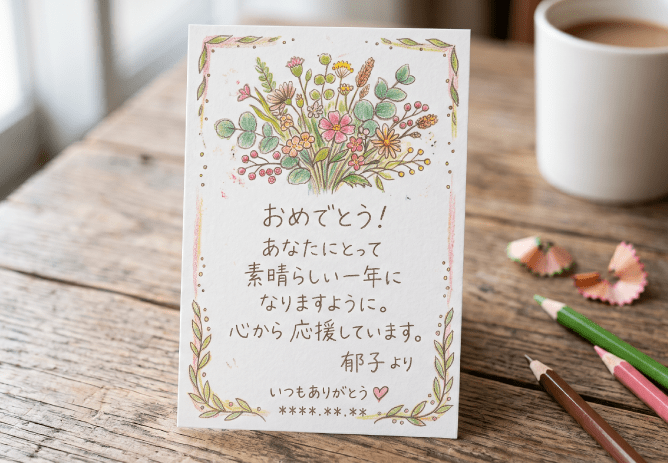 手書き・手作りのメッセージカード