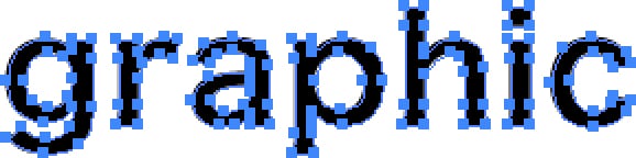 アウトラインされた文字