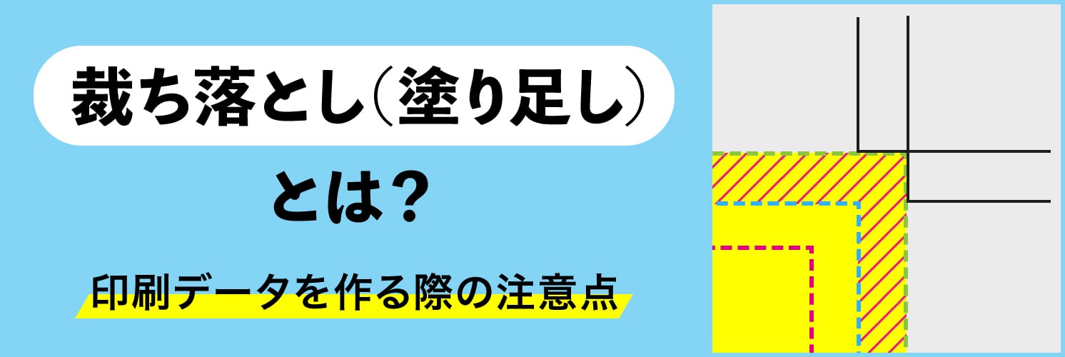 裁ち落とし（塗り足し）とは？
印刷データを作る際の注意点