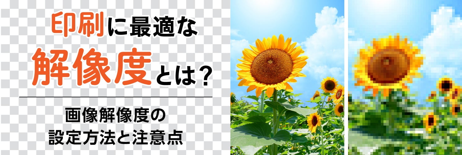 印刷に最適な解像度とは？
画像解像度の設定方法と注意点