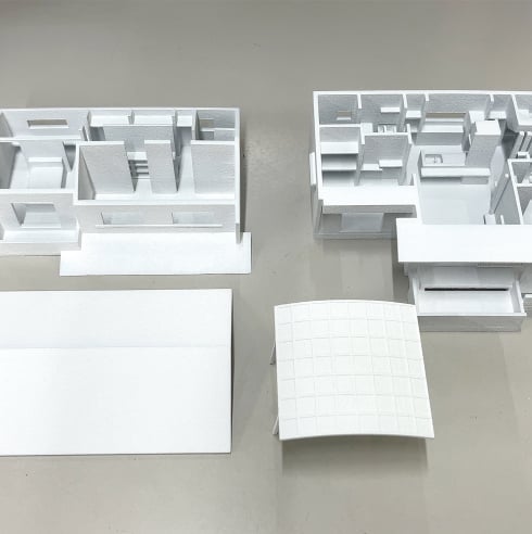 PA樹脂サンプル 建築模型のホワイト造形のイメージ