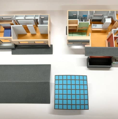 PA樹脂サンプル 建築模型のフルカラー造形のイメージ