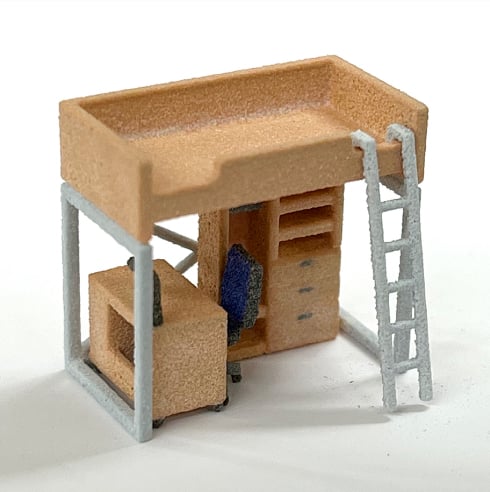 PA樹脂サンプル ミニチュア家具（ロフトベッド）のイメージ
