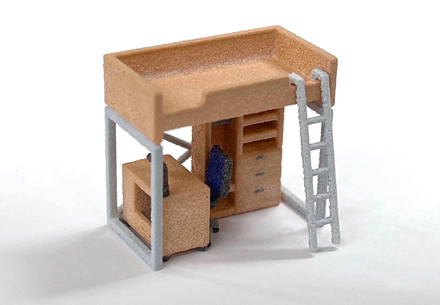 PA樹脂サンプル ミニチュア家具（ロフトベッド）の拡大イメージ
