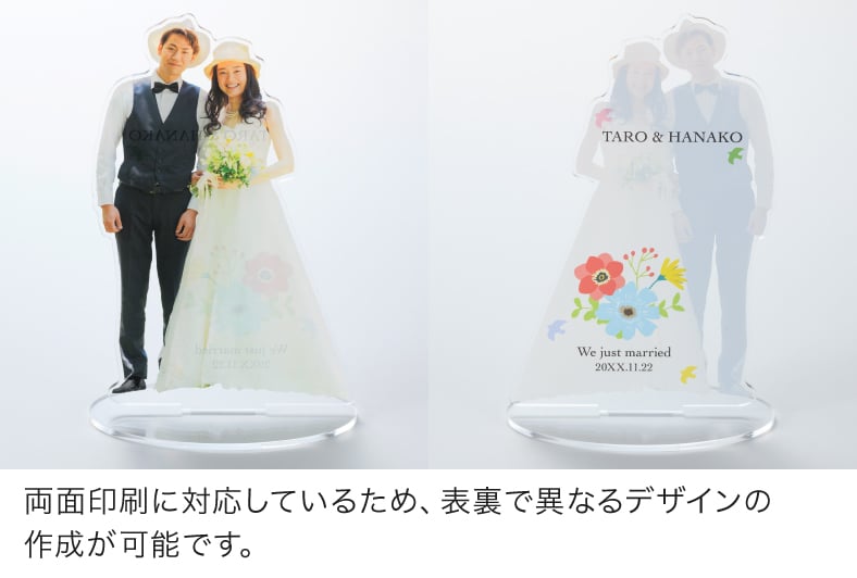 両面印刷に対応しているため、表裏で異なるデザインの作成が可能です。