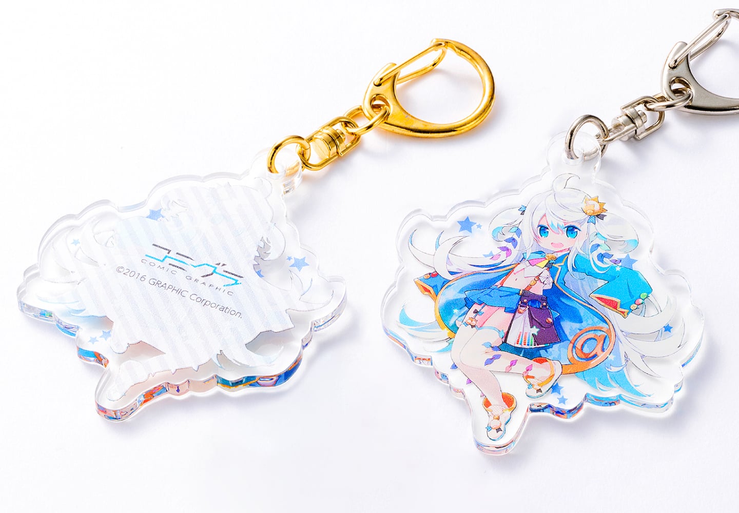 クリアタイプのみ、両面印刷に対応。表裏で異なるデザインを作成できます。（写真の素材：クリアタイプ）