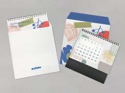 オリジナル卓上カレンダー用封筒印刷のイメージ