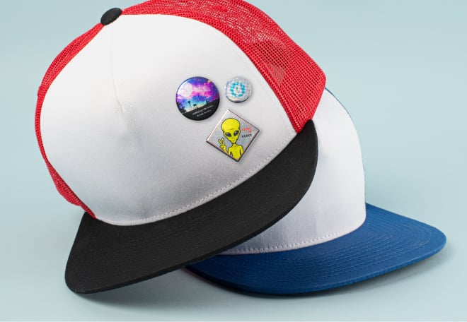 アパレルアイテムのワンポイントに。