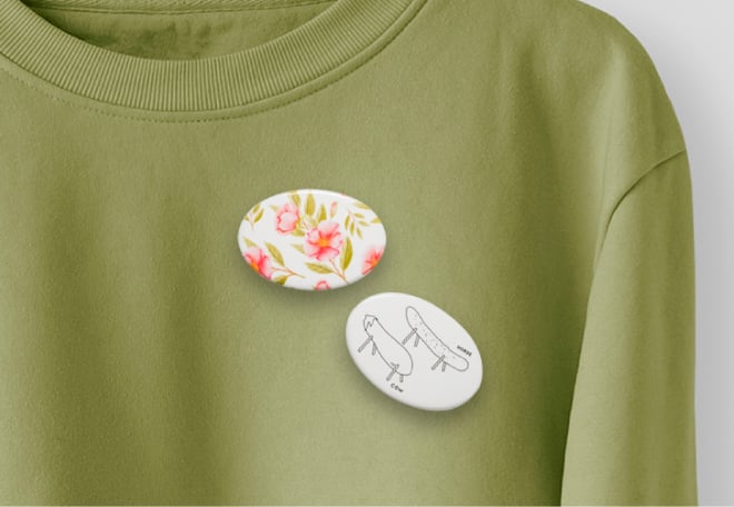 デザインを工夫すればブローチにも。