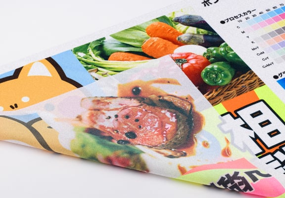 素材はポンジと防炎ポンジの2タイプをご用意