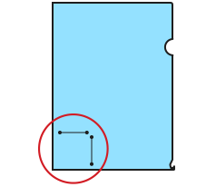 クリアファイルオフセット（名刺スリット入）のイメージ