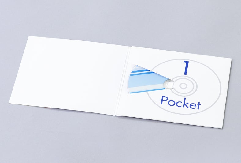 1ポケット CD/DVDジャケット印刷の開いたイメージ