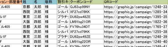 広告面 可変データ作成例イメージ