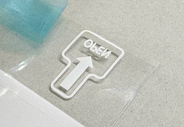 洋長3サイズのOPPフィルムフタ部分イメージ