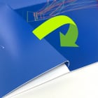 2本のスジを折り込むだけの簡単設計。A4コピー用紙を約10枚程度の収納が可能です。