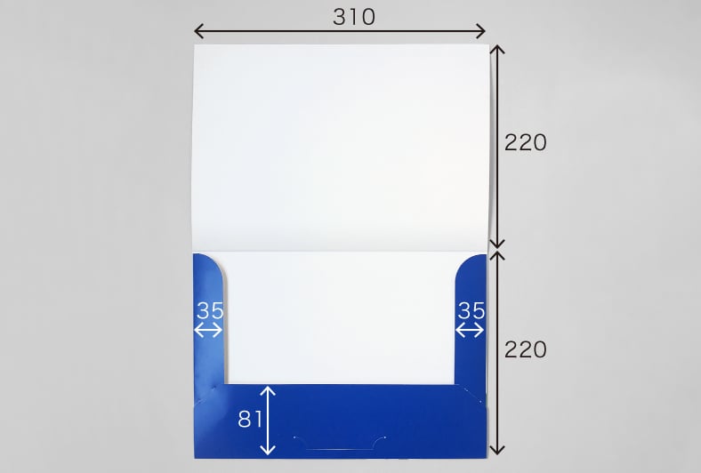 A4ポケットホルダー 横型 縦開きのサイズイメージ