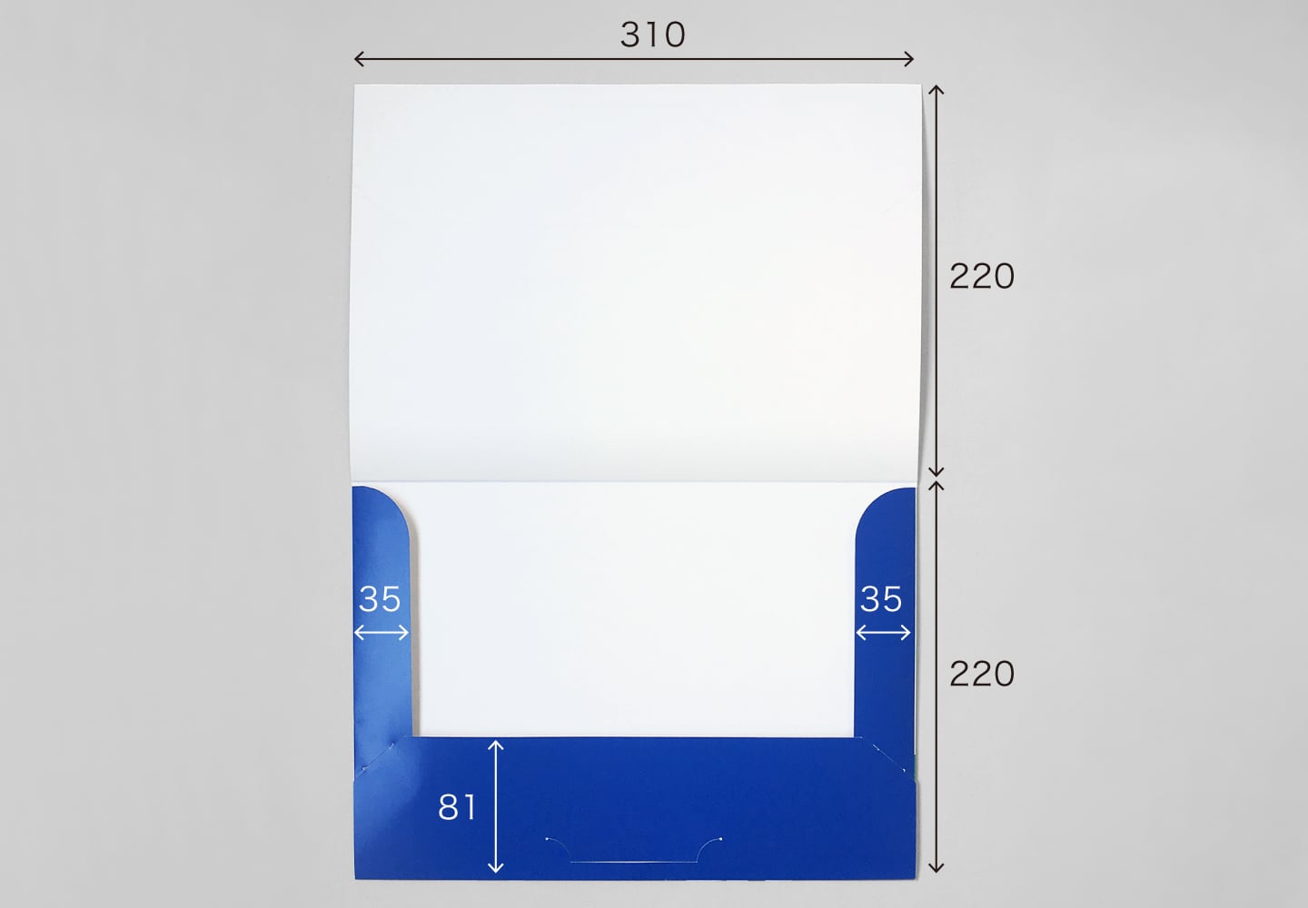 A4ポケットホルダー 横型 縦開きのサイズイメージ