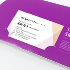 正方形 2ポケットホルダー 差し込みやすい名刺ポケット付き。