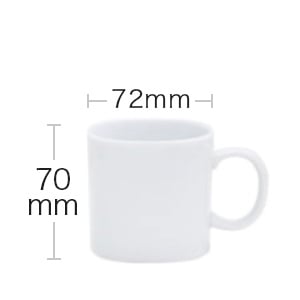 ミニマグカップのサイズのイメージ