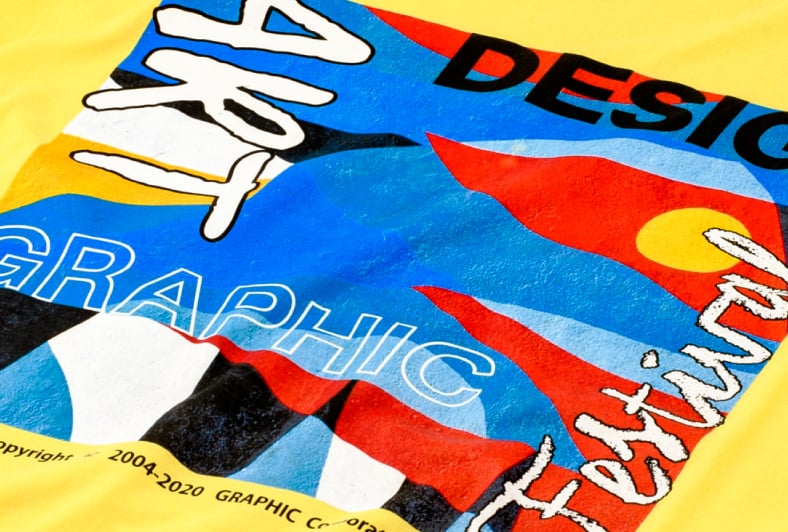 濃色ダイレクトインクジェットのイメージ イエローの生地