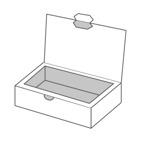 ブック型蓋身一体箱のイメージ