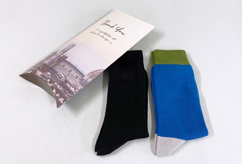 ファッションアイテム用パッケージB 靴下などのギフト包装イメージ