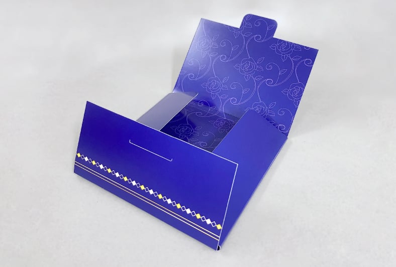 ファッション雑貨用パッケージA 上フタを開けた状態