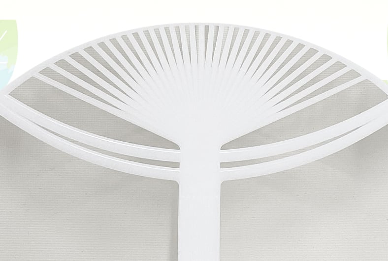 抗菌ポリうちわの骨組み部分の詳細イメージ