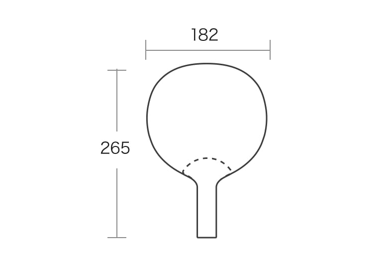 イベントうちわ（ミニタイプ）のサイズ