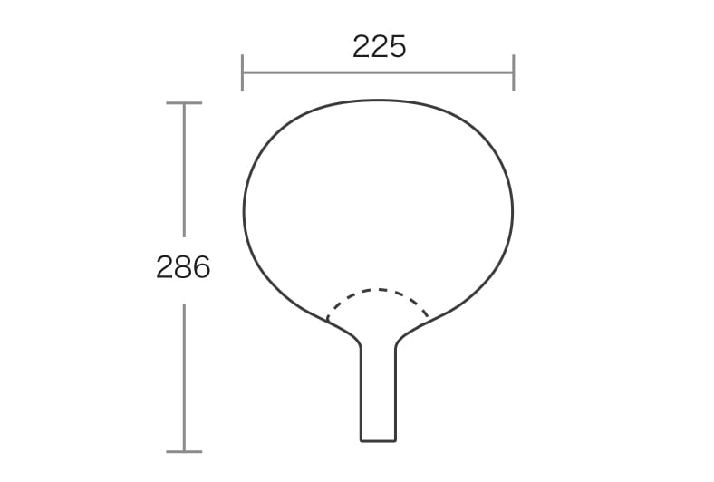 イベントうちわ（レギュラータイプ）のサイズ
