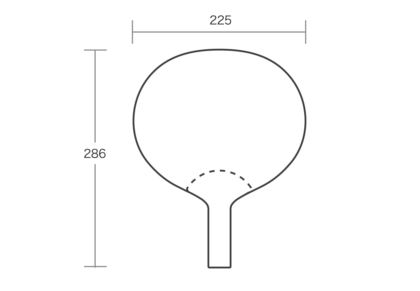 イベントうちわ（レギュラータイプ）のサイズ